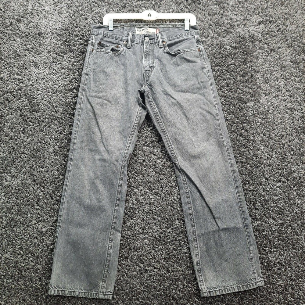 Levi Strauss 559 Jeans Mens 31 x 32 Gray Relaxed Straight Denim Pants Low Rise